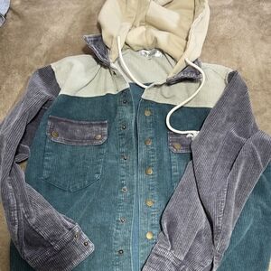Teal and Gray Utility Jacket